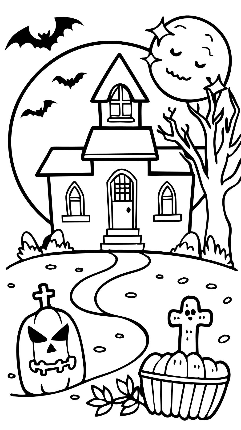 coloring page scary